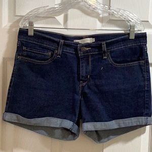 Levi's Dark Blue Jean Shorts